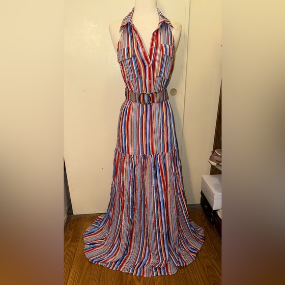 L'ATISTE Dresses & Skirts - L’atiste by Amy Striped sleeveless Multicolor Maxi Dress sm